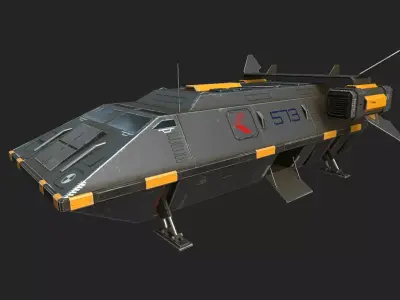 shuttle Low-poly 3D model buy