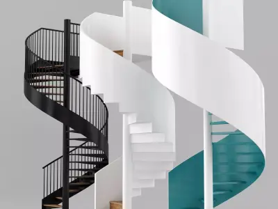 Spiral staircases 3D model