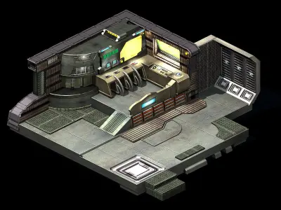 Repair shop indoor 30 3D model