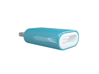 Lightning to Micro USB Converter v1 004 Low-poly 3D model