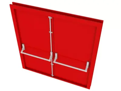 3D model Double Fire Exit Red 3D model