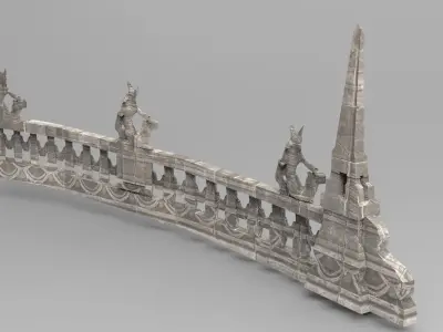 Baroque Stair pillars  3D model