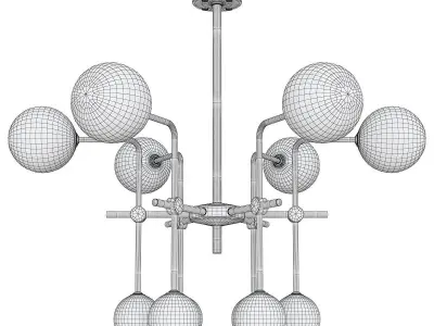  POLARE 12 LIGHT CHANDELIER Low-poly 3D model