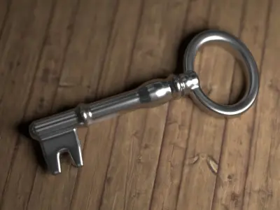 Antique Skeleton Key Charm 3D print model