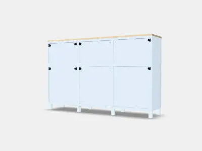 BESTA Storage combination with doors 6 Low-poly 3D model
