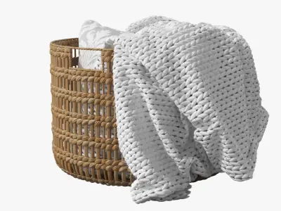Josie Woven Basket Low-poly 3D model