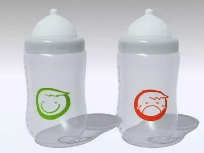 Baby Bottle 04 Low-poly 3D model
