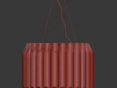 galliano gold pendant lamp 3D model