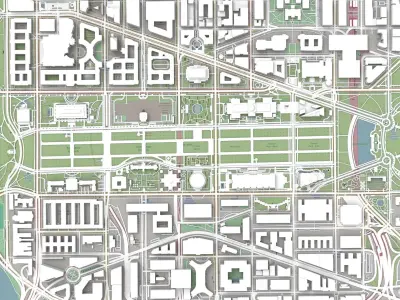 Capitol Hill Washington Columbia USA  3D model