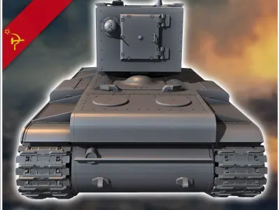 KV-2 ZiS-6 - Soviet army WW2 Second World East front Ostfront RP 3D print model
