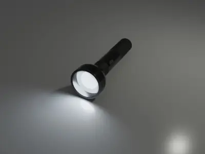 Flashlight with Rigid Body Physics Setup 3D model