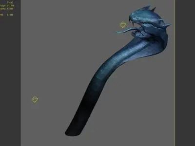 Magic Palace - Religion - Stone Snake 02 3D model