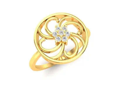 Diamond Ring For Women 3d Print Model 3D print model 59