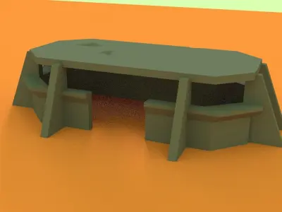 Bunker for 28mm wargames like WH40K 3D print model