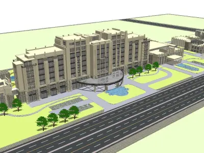 vacation spot-Resort-Fashion Leisure Hotel-0127 3D model