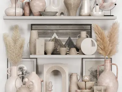 Decorative Set Rustic style - collection 02 3D Model Pack