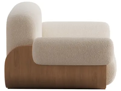 Cannoli Armchair Low-poly 3D model