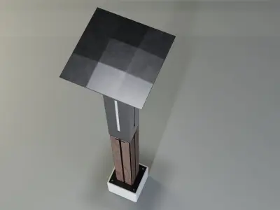 Concrete designed Lamp - Type 3A mid 3D model