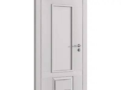 Interior door 10 Low-poly 3D model