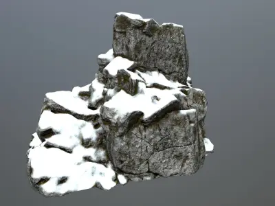 buddha rock  Low-poly 3D model