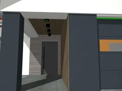 modern barn house sketchup and twinmotion 3D model