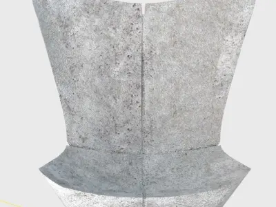 BKF Concrete chair - Buenos Aires street prop Low-poly 3D model