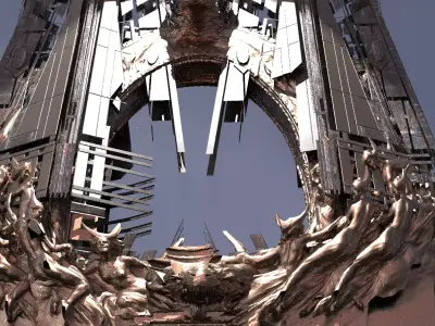 Dragon Tower Gateway 3 3D model