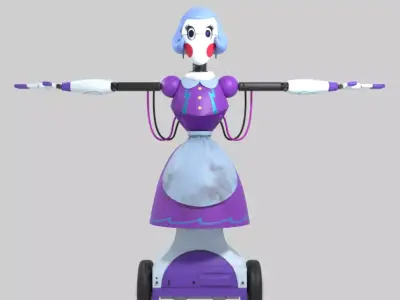 Nanny Bot--FNAF Security Breach Low-poly 3D model