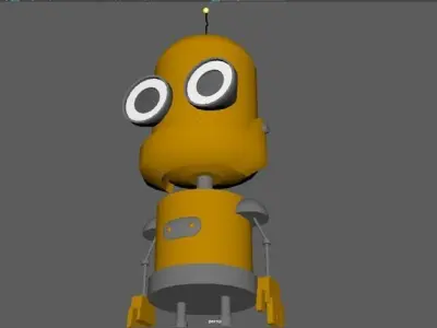 Droid Robot Low-poly 3D model
