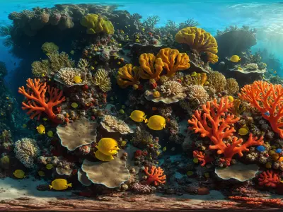 HDRI Coral Reef Panorama Megapack Low-poly 3D model