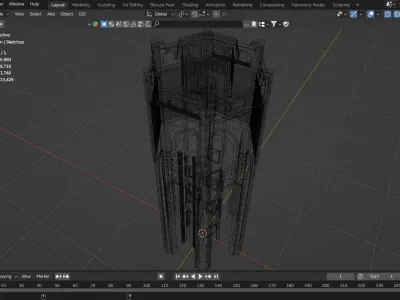 Overhead Water Tank 3D model