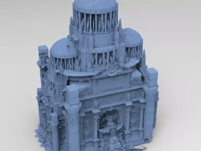Art Deco New York Baroque building Designs 3D model