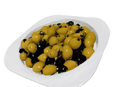Realistic Olives Container 3D Model Low-poly 3D model