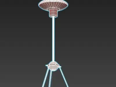 ronaa floor lamp with shade and brass legs 3D model