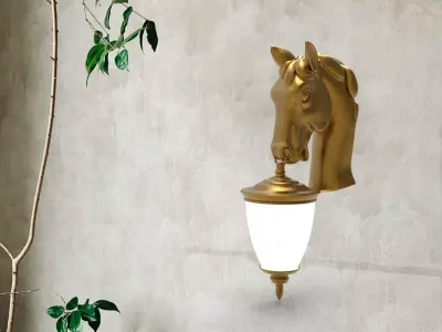 Horse Head Wall Lamp 3D print model
