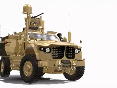 JLTV 4X4 MRAP  Low-poly 3D model