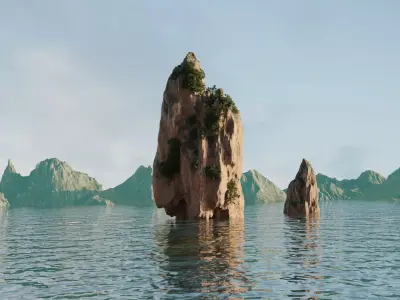 Natural Landscape 3D model