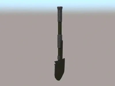 Military Shovel Low-poly 3D model