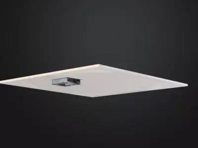 Square Ceiling Mounted Recessed Lighting Fixture  Low-poly 3D model