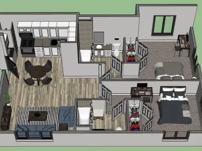 VRAY READY FLOOR PLAN 01 3D model