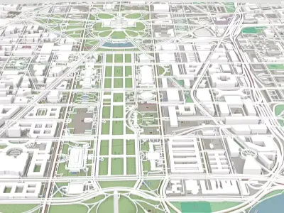 Capitol Hill Washington Columbia USA  3D model