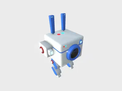 Robot C10 Police - Sentinel Character SciFi Design Low-poly 3D model