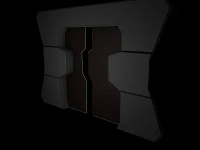 Sci fi corridor 3D model 29