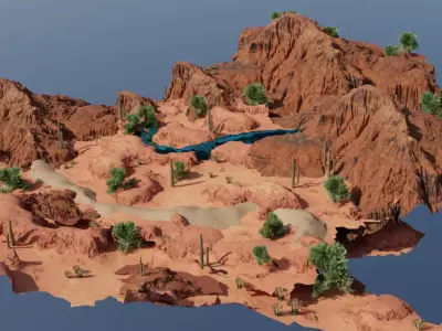 High-Resolution Australia Continent Terrain -  Real World Shape 3D model