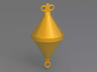 Sea Buoy 01 Orange 3D model