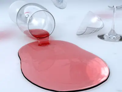 Wine glass mishaps 3D model