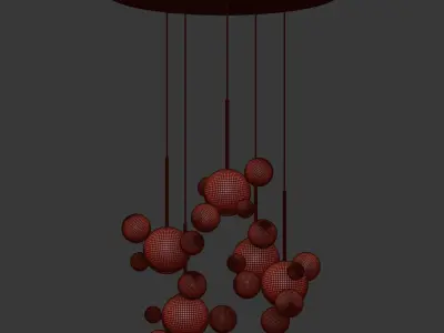 Suspension light Giopato Coombes Bolle Circular Chandelier 24  3D model