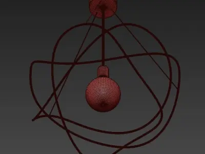 GARBUGLIO gold pendant light 3D model