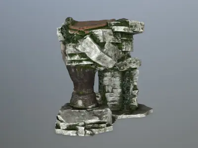 old temple  Low-poly 3D model order