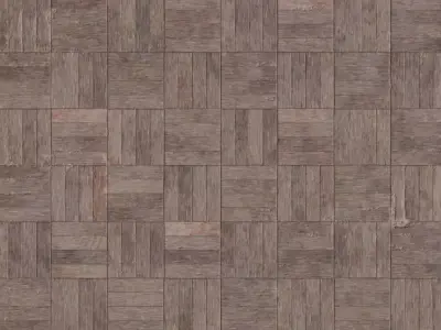 Vintage Basketweave Parquet Wood PBR Seamless Texture
